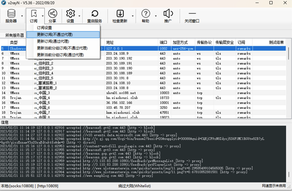 windows系统的v2rayN 图文使用方法第四步